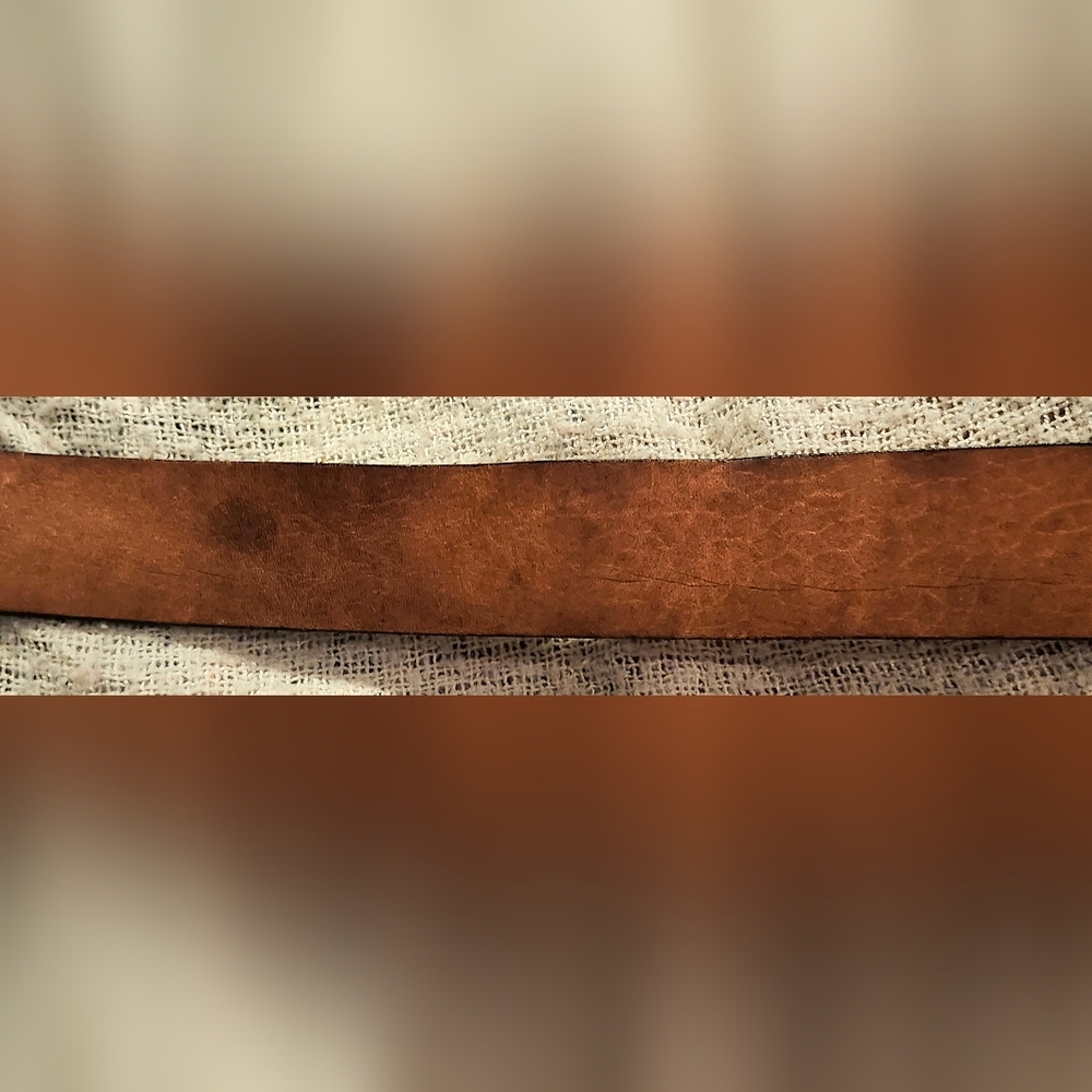 Vintage Textan Cowhide Leather & Handpainted Buckle - Picture 9 of 11